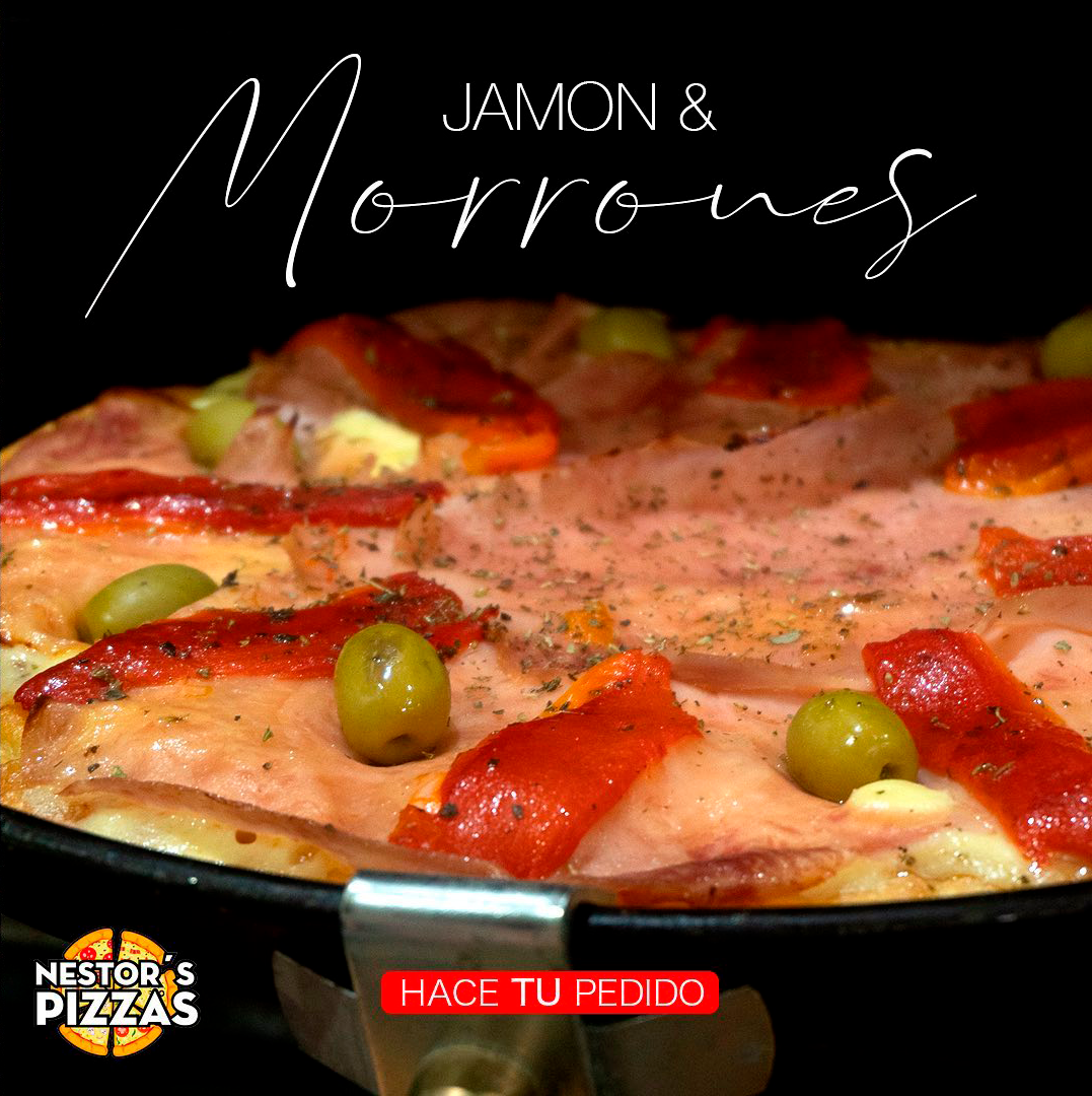 Pizza de Jamon y Morron